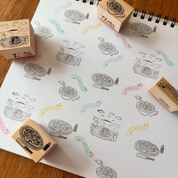 【ラバースタンプ】長崎皿うどんはんこ 4枚目の画像