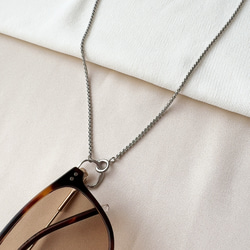 着脱簡単‼︎ シルバーあり◆幾何学モチーフのサングラス、メガネホルダー　敬老の日にも！　ステンレス　金属アレルギー対応 14枚目の画像