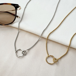 着脱簡単‼︎ シルバーあり◆幾何学モチーフのサングラス、メガネホルダー　敬老の日にも！　ステンレス　金属アレルギー対応 18枚目の画像