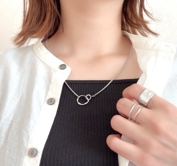 着脱簡単‼︎ シルバーあり◆幾何学モチーフのサングラス、メガネホルダー　敬老の日にも！　ステンレス　金属アレルギー対応 11枚目の画像