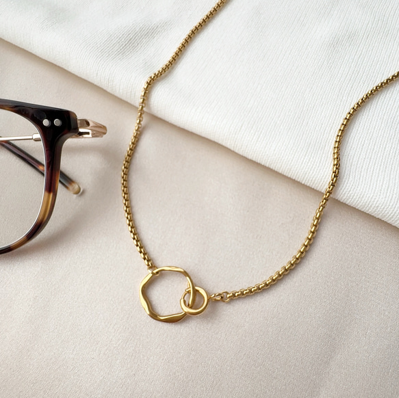 着脱簡単‼︎ シルバーあり◆幾何学モチーフのサングラス、メガネホルダー　敬老の日にも！　ステンレス　金属アレルギー対応 17枚目の画像