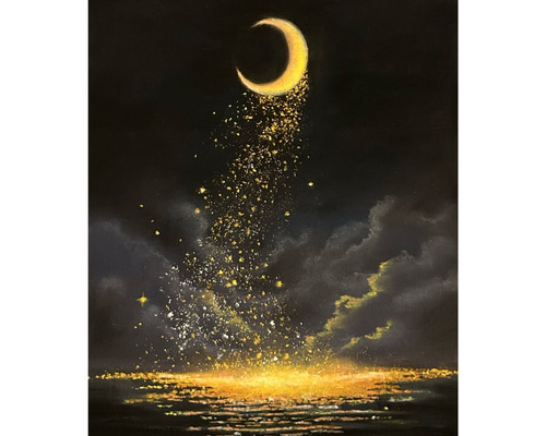 【原画】『雨粒の精ポタリ』（絵画　パステル画　精霊） 原画】『雨粒の精ポタリ』（絵画 パステル画 精霊）