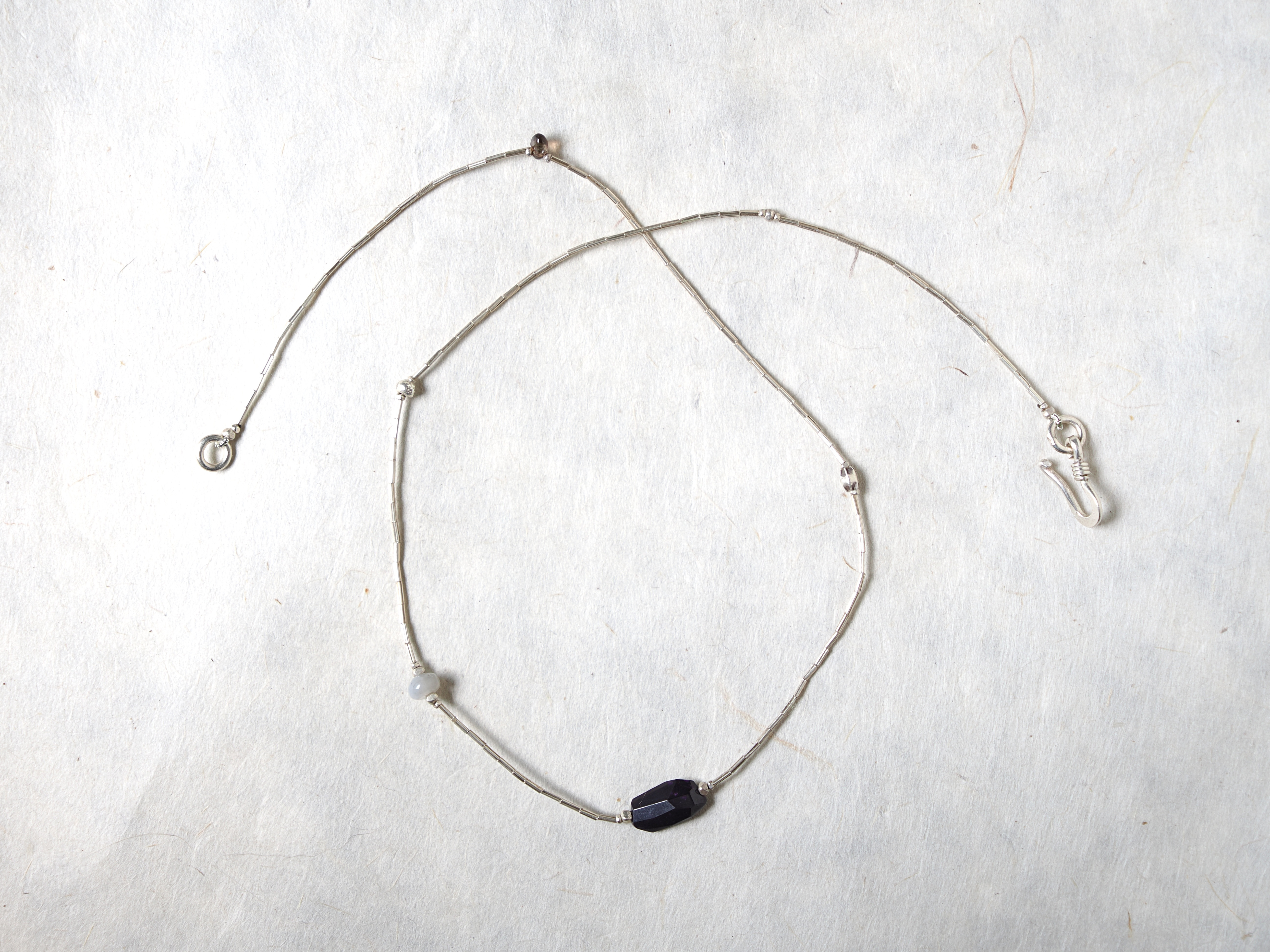 -Sugilite- silver necklace