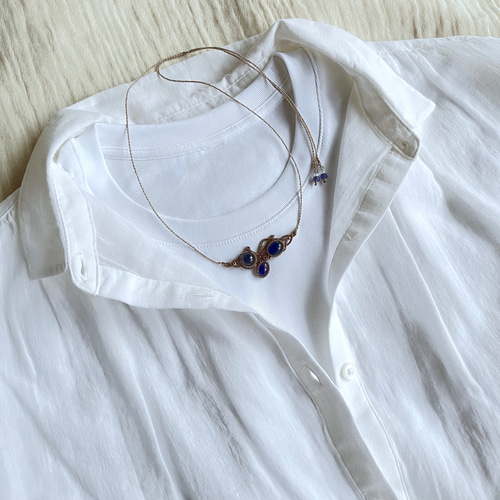 タンザナイトのマクラメ編み 天然石ネックレス ネックレス・ペンダント