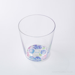 【底に水彩花と名入れ】　花咲くグラス／朝顔／AN825-as／Creema限定 11枚目の画像