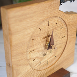 ＊野鳥＊羊毛フェルトヒガラの木の時計 4枚目の画像