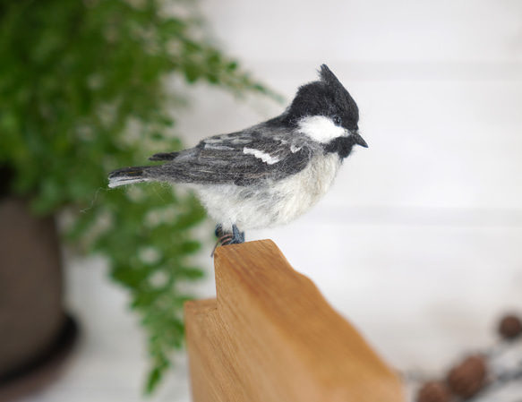 ＊野鳥＊羊毛フェルトヒガラの木の時計 7枚目の画像