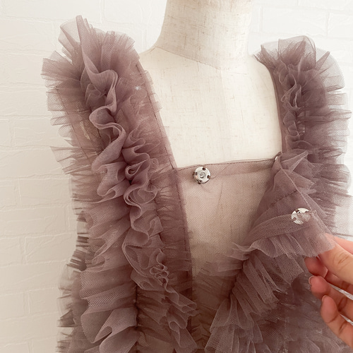 01 チュール被布 Catherine Cottage 被布セット 女の子 七五三 花柄刺繍チュール