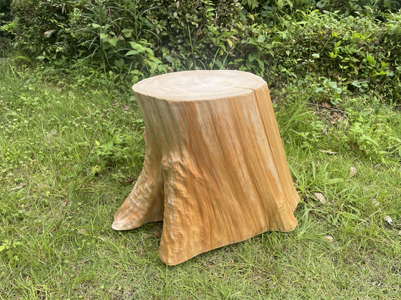桧の切り株スツール「素のまますすむ。」 【特価】 椅子（チェアー