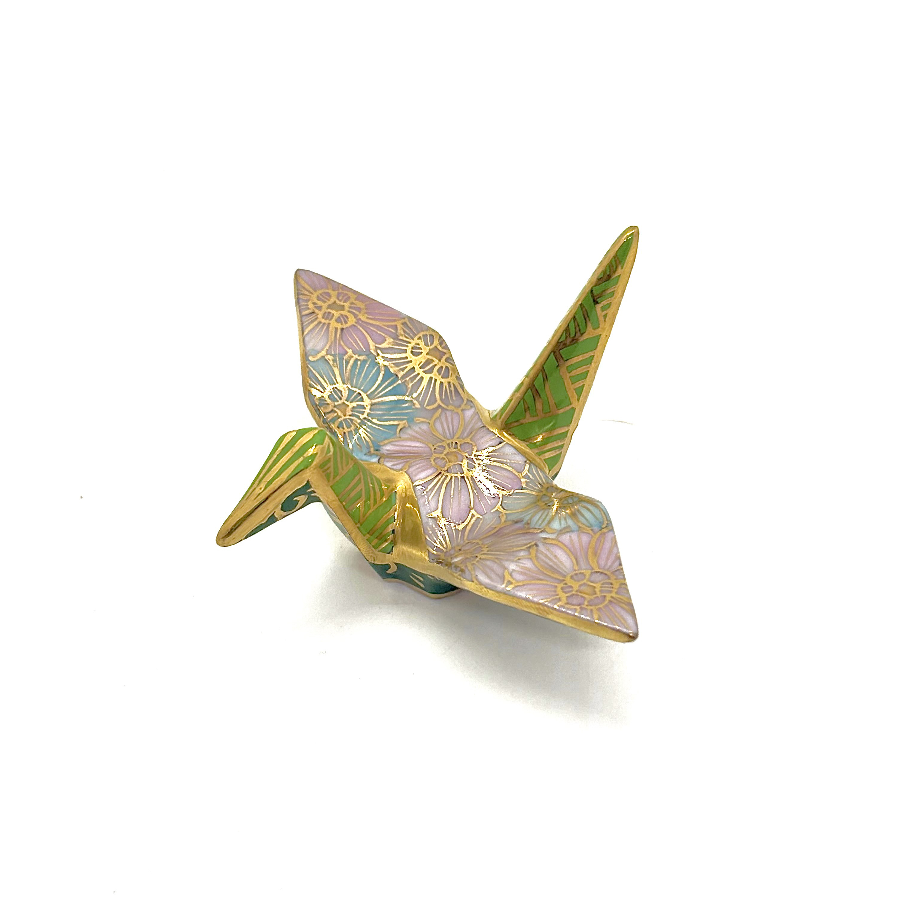 鶴のお箸置き 華車詰-薄柳-