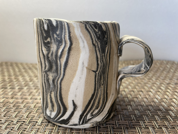 練り込みコーヒーカップ３色３ 2枚目の画像