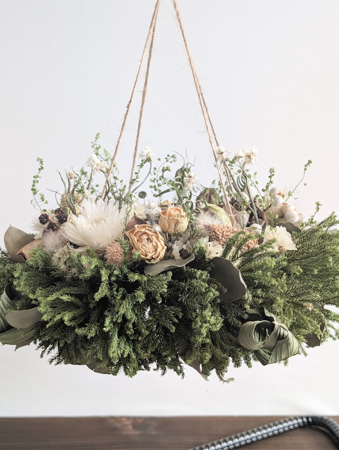 ＊Natural＊ナズナのグリーンリース＊ドライフラワーリース