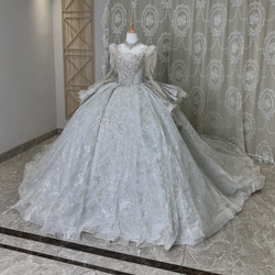 超豪華 ウェディングドレス キラキラ たっぷりストーン 韓国