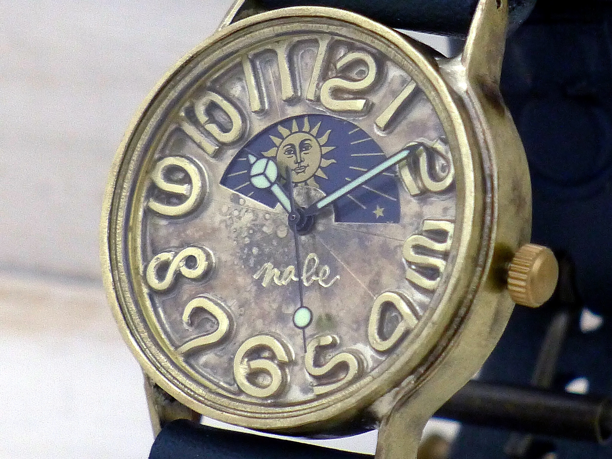 JUM142S&M Sun&Moon JUMBO Brass サン＆ムーン 手作り腕時計 [JUM142S&M NV]
