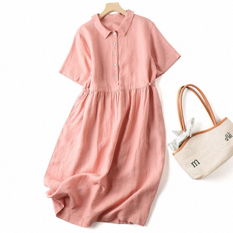 ワンピース*リネンワンピース*レディースファッション