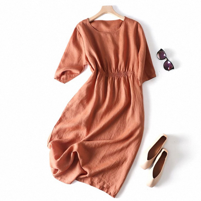 ワンピース*リネンワンピース*レディースファッション