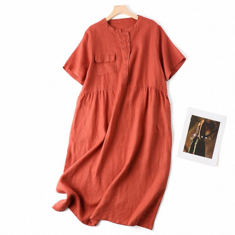 ワンピース*リネンワンピース*レディースファッション