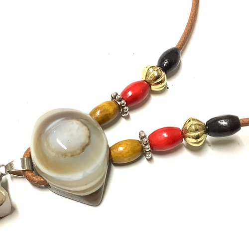 一点物☆魔.除けの御守り 羆 熊の爪 ＆ 天眼石 ネックレス ① ヒグマ