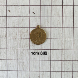 アンティークゴールド　コインチャーム　4個 4枚目の画像