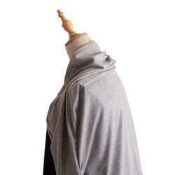 春夏秋【パンダのカーディガン】刺繍　ライトグレー　冷房対策　日焼け止め 5枚目の画像