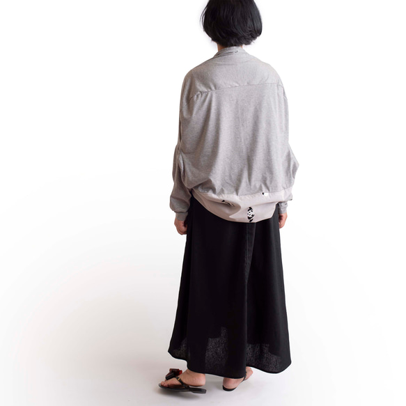 春夏秋【パンダのカーディガン】刺繍　ライトグレー　冷房対策　日焼け止め 8枚目の画像