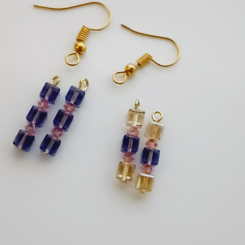 FLAVIE FURST スワロフスキー14K ピアス スワロフスキー ピアス ハンドメイド ピアス（フック・チェーン