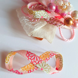 【桜と和紐の髪飾り】ダブルタッセル＊七五三や卒業式に＊ヘアクリップ 10枚目の画像