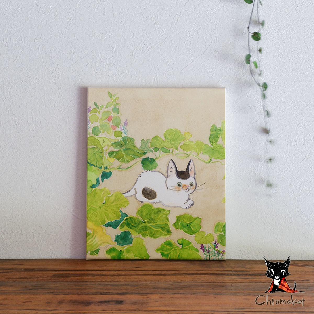 ねこのアートパネル 夏 かわいい