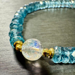 キラキラ 花火ルチル シルバー 水晶 12mm ブレスレット 天然石 キラキラ 花火ルチル シルバー 水晶 12mm ブレスレット 天然石の