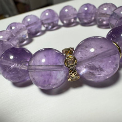 【大玉 ラベンダーアメジスト】癒しと調和の光 天然石 ブレスレット 大玉 ラベンダーアメジスト】癒しと調和の光 天然石 ブレスレット
