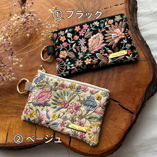 送料無料】高見えフェイクレザー⌇キーリング付きで使い方色々⌇インド