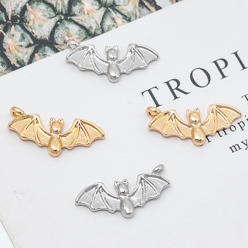 M15297 18個 メタルチャーム コウモリモチーフ こうもり ハロウィン