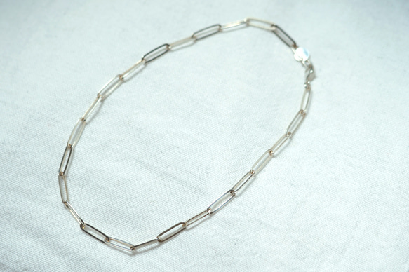SILVER925 volume ロングクリップチェーンネックレス 41cm 12枚目の画像