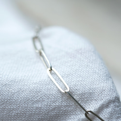 SILVER925 volume ロングクリップチェーンネックレス 41cm 4枚目の画像