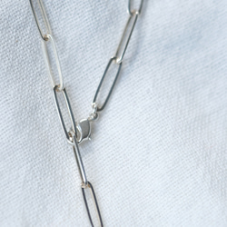 SILVER925 volume ロングクリップチェーンネックレス 41cm 15枚目の画像