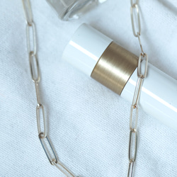 SILVER925 volume ロングクリップチェーンネックレス 41cm 7枚目の画像
