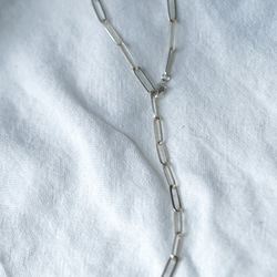 SILVER925 volume ロングクリップチェーンネックレス 41cm 13枚目の画像