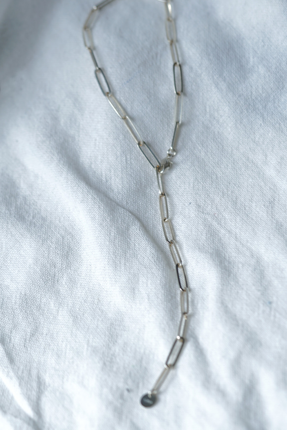 SILVER925 volume ロングクリップチェーンネックレス 41cm 13枚目の画像