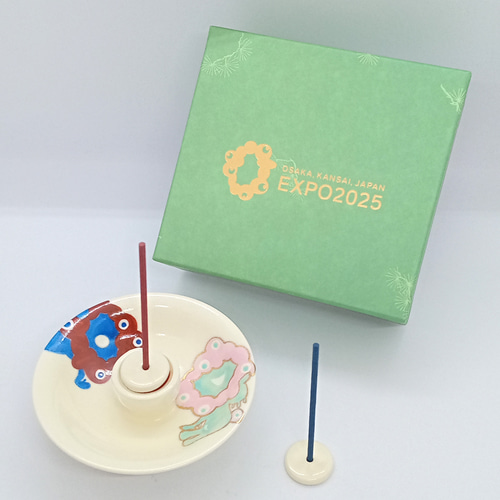 meg様 オーダー品 EXPO2025 ミャクミャク 京焼・清水焼 香立て＆お香