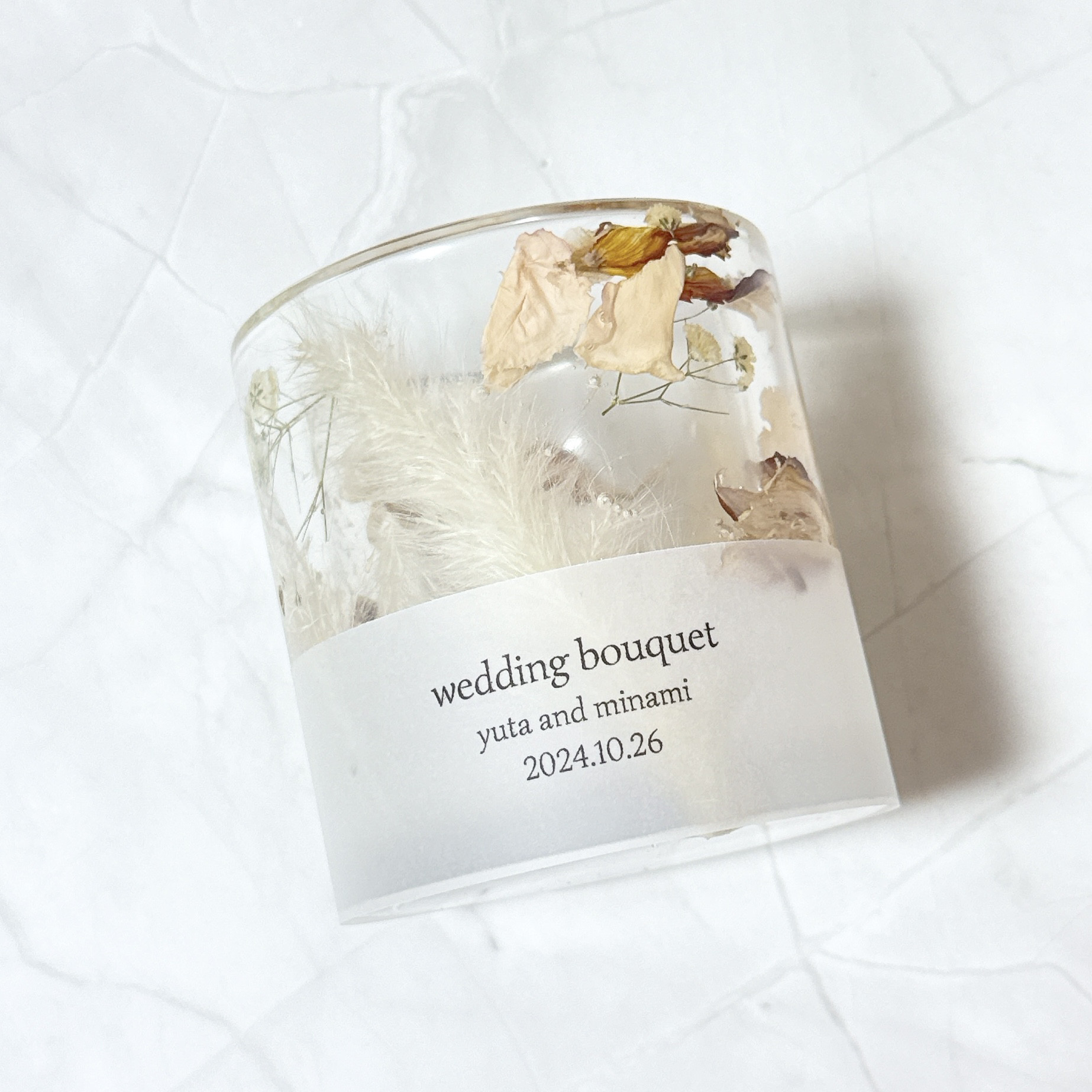 【レジン】アフターブーケキャンドルホルダー