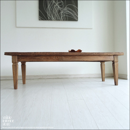 無垢材 オールドチーク一枚板テーブルEinz 座卓 センターテーブル