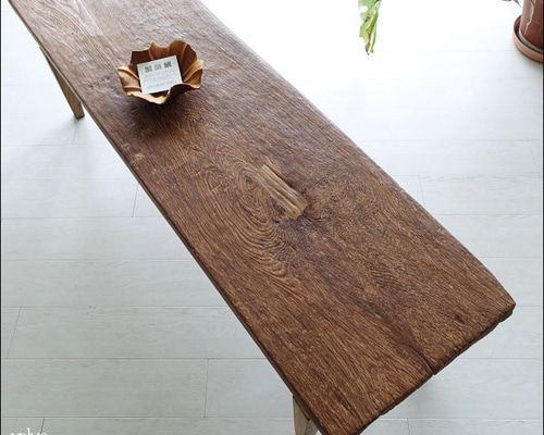 無垢材 オールドチーク一枚板テーブルEinz 座卓 センターテーブル