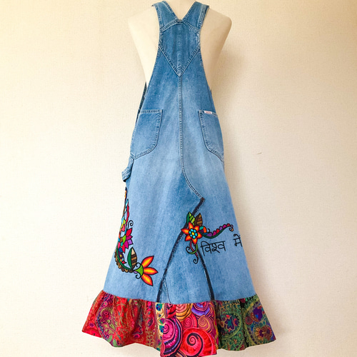 DOARAT つなぎ オーバーオール オールインワン サロペット デニム 刺繍 DOARAT つなぎ オーバーオール オールインワン サロペット