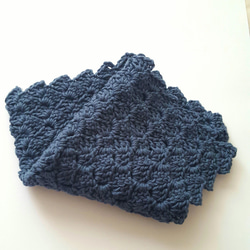 ニットハンカチ ニットタオル ニッタオル 手編み ダイアゴナルステッチ