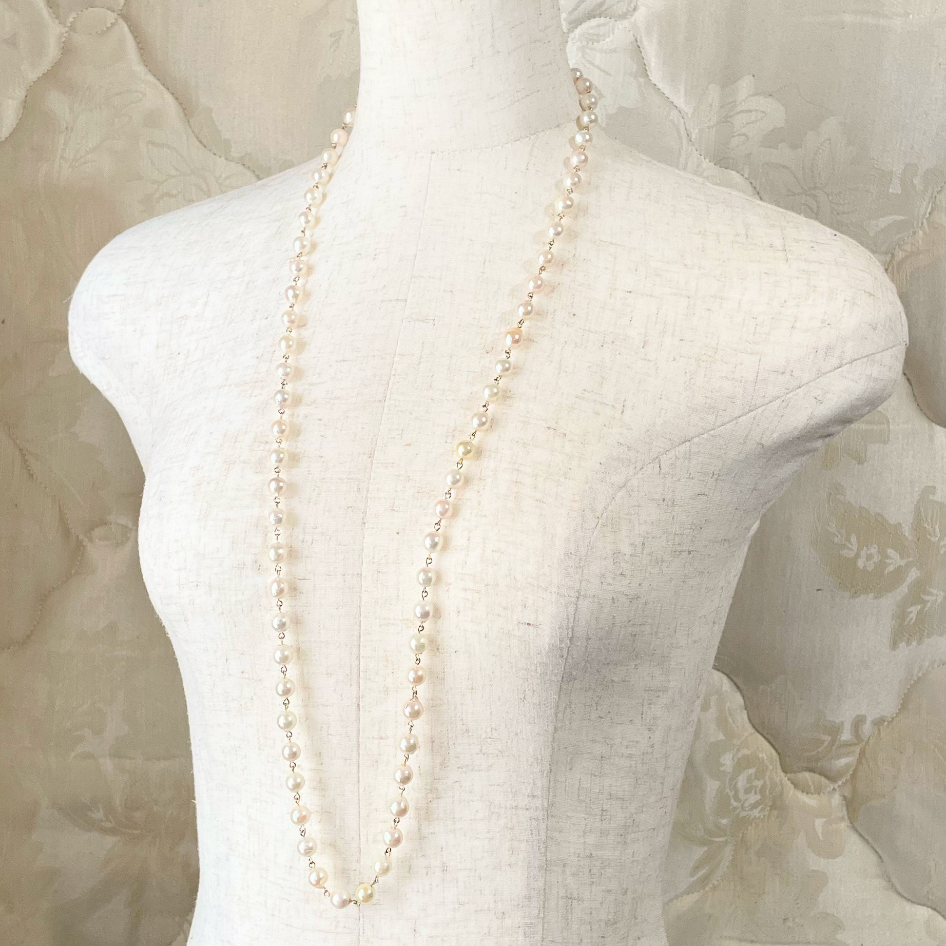 あこや真珠 ロングネックレス