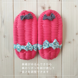 サイズ選べる【布ぞうり／TSUMUGI】夏の香（ネイビー）　　受注制作 ルームシューズ 13枚目の画像