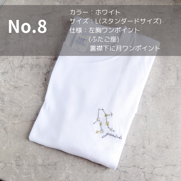 【超お得】20％オフ！刺繍Tシャツ【ワケありな逸品】スタンダードサイズ 星 犬 猫  各１点もの 6枚目の画像