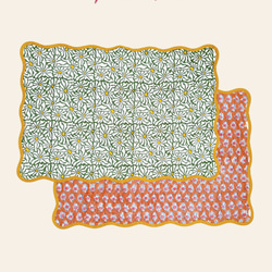 ブロックプリント うねうねガーゼブランケット その他インテリア雑貨