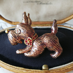 ヴィンテージ　カットガラス　ブローチ① BROOCH時計修理工房