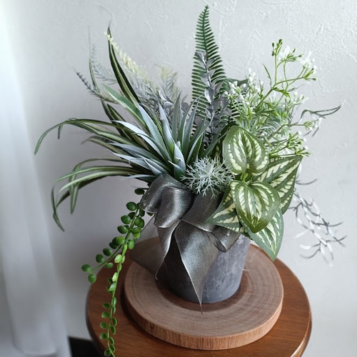 枯れない観葉植物2こセット グリーンアレンジメント 男前インテリア